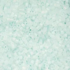 Matte Macaron AB - Soft Blue Cylin Beads, 25gm bulk bag