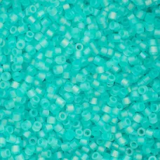 Matte Macaron AB - Blue Turquoise Cylin Beads, 25gm bulk bag Matte Macaron AB - Blue Turquoise Cylin Beads, 25gm bulk bag