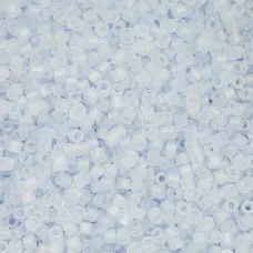 Matte Macaron AB - Light Blue Cylin Beads, 25gm bulk bag