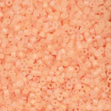 Matte Macaron AB - Light Tangerine Cylin Beads, 25gm bulk bag