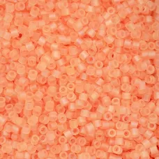 Matte Macaron AB - Tangerine Cylin Beads, 25gm bulk bag