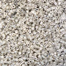 Electro Silver Cylin Beads, 25gm bulk bag Electro Silver Cylin Beads, 25gm bulk bag