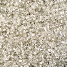 Crystal Silver Lined Cylin Beads, 25gm bulk bag Crystal Silver Lined Cylin Beads, 25gm bulk bag