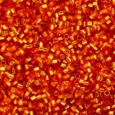 Orange Silver Lined Cylin Beads, 25gm bulk bag Orange Silver Lined Cylin Beads, 25gm bulk bag