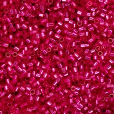 Fuchsia Silver Lined Cylin Beads, 25gm bulk bag Fuchsia Silver Lined Cylin Beads, 25gm bulk bag