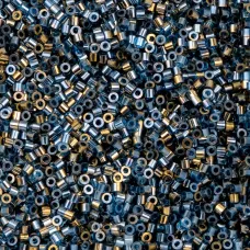 Gilded Halo Dark Sapphire Cylin Beads, 25gm bulk bag Gilded Halo Dark Sapphire Cylin Beads, 25gm bulk bag