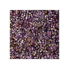 Gilded Halo Orchid Glow Cylin Beads, 25gm bulk bag Gilded Halo Orchid Glow Cylin Beads, 25gm bulk bag