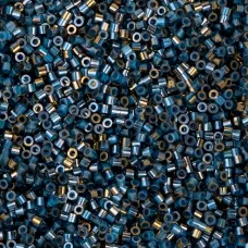 Gilded Halo Blue Flame Cylin Beads, 25gm bulk bag Gilded Halo Blue Flame Cylin Beads, 25gm bulk bag
