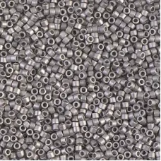 DB0338 Matte Paladium Plated, Size 11/0 Miyuki Delica Beads, 25g approx. DB0338 Matte Paladium Plated, Size 11/0 Miyuki Delica Beads, 25g approx.
