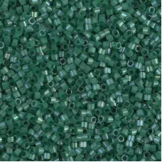 DB1814 Emerald Dyed Satin Silk, Size 11/0 Miyuki Delica Beads, wholesale pack of...
