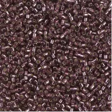 DB1204 Mauve Silver Lined, Size 11/0 Miyuki Delica Beads, 50g Wholesale Pack DB1204 Mauve Silver Lined, Size 11/0 Miyuki Delica Beads, 50g Wholesale Pack