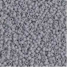 DB1589 Matted Opaque Ghost Grey, Size 11/0 Miyuki Delica Beads, 50 Grams DB1589 Matted Opaque Ghost Grey, Size 11/0 Miyuki Delica Beads, 50 Grams