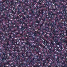 DB1758 Hot Pink Lined Aqua AB, Size 11/0 Miyuki Delica Beads, 50g Wholesale Pack DB1758 Hot Pink Lined Aqua AB, Size 11/0 Miyuki Delica Beads, 50g Wholesale Pack