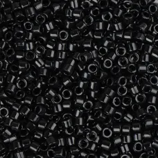 DB0010 Black Opaque, Size 11/0 Miyuki Delica Beads, 50gm bag DB0010 Black Opaque, Size 11/0 Miyuki Delica Beads, 50gm bag