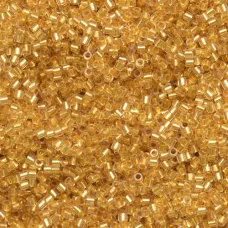 DB0033 Crystal Gold 24kt Lined, Size 11/0 Miyuki Delica Beads, 50gm bag DB0033 Crystal Gold 24kt Lined, Size 11/0 Miyuki Delica Beads, 50gm bag