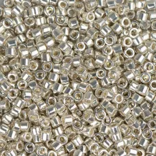 DB0035 Silver Galvanized, Size 11/0 Miyuki Delica Beads, 50gm bag DB0035 Silver Galvanized, Size 11/0 Miyuki Delica Beads, 50gm bag
