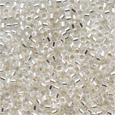 DB0041 Crystal Silver Lined, Size 11/0 Miyuki Delica Beads, 50gm bag DB0041 Crystal Silver Lined, Size 11/0 Miyuki Delica Beads, 50gm bag