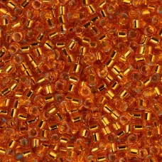 DB0045 Orange Silver Lined, Size 11/0 Miyuki Delica Beads, 50gm bag DB0045 Orange Silver Lined, Size 11/0 Miyuki Delica Beads, 50gm bag