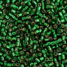 DB0046 Light Green Silver Lined, Size 11/0 Miyuki Delica Beads, 50gm bag DB0046 Light Green Silver Lined, Size 11/0 Miyuki Delica Beads, 50gm bag