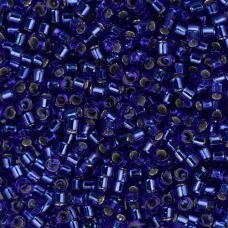 DB0047 Sapphire Silver Lined, Size 11/0 Miyuki Delica Beads, 50gm bag DB0047 Sapphire Silver Lined, Size 11/0 Miyuki Delica Beads, 50gm bag