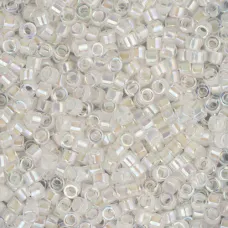 DB0052 Off White AB, Size 11/0 Miyuki Delica Beads, 50gm bag DB0052 Off White AB, Size 11/0 Miyuki Delica Beads, 50gm bag