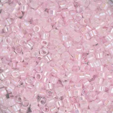 DB0055 Pale Pink Lined AB-Dyed, Size 11/0 Miyuki Delica Beads, 50gm bag DB0055 Pale Pink Lined AB-Dyed, Size 11/0 Miyuki Delica Beads, 50gm bag