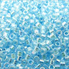 DB0057 Sky Blue AB Lined-Dyed, Size 11/0 Miyuki Delica Beads, 50gm bag DB0057 Sky Blue AB Lined-Dyed, Size 11/0 Miyuki Delica Beads, 50gm bag