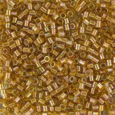 DB0065 Topaz AB Lined-Dyed, Size 11/0 Miyuki Delica Beads, 50gm bag DB0065 Topaz AB Lined-Dyed, Size 11/0 Miyuki Delica Beads, 50gm bag