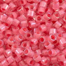 DB0070 Rose/Pink AB Lined-Dyed, Size 11/0 Miyuki Delica Beads, 50gm bag DB0070 Rose/Pink AB Lined-Dyed, Size 11/0 Miyuki Delica Beads, 50gm bag