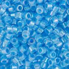 DB0076 Light Blue AB Lined-Dyed, Size 11/0 Miyuki Delica Beads, 50gm bag DB0076 Light Blue AB Lined-Dyed, Size 11/0 Miyuki Delica Beads, 50gm bag