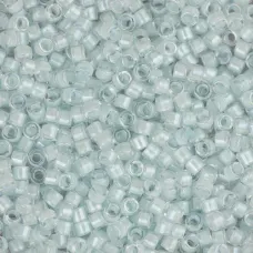 DB0078 Aqua AB Lined-Dyed, Size 11/0 Miyuki Delica Beads, 50gm bag DB0078 Aqua AB Lined-Dyed, Size 11/0 Miyuki Delica Beads, 50gm bag