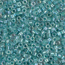 DB0079 Dark Aqua AB Lined-Dyed, Size 11/0 Miyuki Delica Beads, 50gm bag DB0079 Dark Aqua AB Lined-Dyed, Size 11/0 Miyuki Delica Beads, 50gm bag