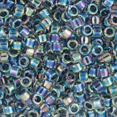 DB0085 Blue AB Lined-Dyed, Size 11/0 Miyuki Delica Beads, 50g approx. DB0085 Blue AB Lined-Dyed, Size 11/0 Miyuki Delica Beads, 50g approx.