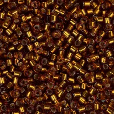 DB0144 Amber Silver Lined, Size 11/0 Miyuki Delica Beads, 5.2g approx. DB0144 Amber Silver Lined, Size 11/0 Miyuki Delica Beads, 5.2g approx.