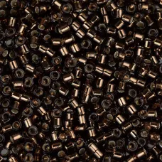 DB0150 Brown Silver Lined, Size 11/0 Miyuki Delica Beads, 50gm bag DB0150 Brown Silver Lined, Size 11/0 Miyuki Delica Beads, 50gm bag