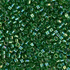 DB0152 Green Transparent AB, Size 11/0 Miyuki Delica Beads, 50gm bag DB0152 Green Transparent AB, Size 11/0 Miyuki Delica Beads, 50gm bag