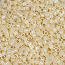 DB0157B Cream AB, Size 11/0 Miyuki Delica Beads, 50gm bag DB0157B Cream AB, Size 11/0 Miyuki Delica Beads, 50gm bag