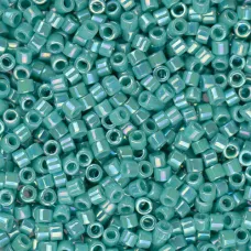 DB0166 Turquoise Opaque AB, Size 11/0 Miyuki Delica Beads, 50gm bag DB0166 Turquoise Opaque AB, Size 11/0 Miyuki Delica Beads, 50gm bag