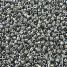 DB0168B Grey Opaque AB, Size 11/0 Miyuki Delica Beads, 50gm bag DB0168B Grey Opaque AB, Size 11/0 Miyuki Delica Beads, 50gm bag