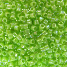 DB0169 Chartreuse AB, Size 11/0 Miyuki Delica Beads, 50gm bag DB0169 Chartreuse AB, Size 11/0 Miyuki Delica Beads, 50gm bag
