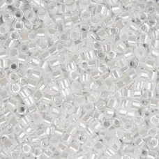 DB0201 White Pearl Luster, Size 11/0 Miyuki Delica Beads, 50gm bag DB0201 White Pearl Luster, Size 11/0 Miyuki Delica Beads, 50gm bag