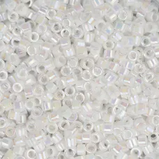 DBL0202 White Pearl Opaque AB Size 8/0 Miyuki Delica Beads, Colour Code 0202, 5.... DBL0202 White Pearl Opaque AB Size 8/0 Miyuki Delica Beads, Colour Code 0202, 5....