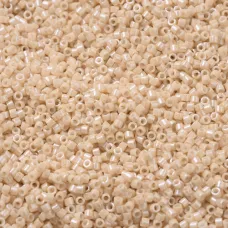DB0205 Beige Glazed Luster, Size 11/0 Miyuki Delica Beads, 50gm bag DB0205 Beige Glazed Luster, Size 11/0 Miyuki Delica Beads, 50gm bag
