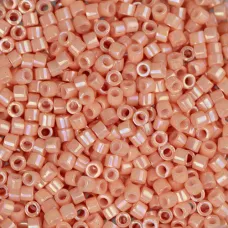 DB0207 Peach Luster Opaque, Size 11/0 Miyuki Delica Beads, 50gm bag DB0207 Peach Luster Opaque, Size 11/0 Miyuki Delica Beads, 50gm bag