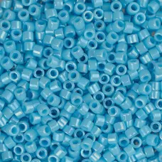DB0215B Light Blue Opaque AB, Size 11/0 Miyuki Delica Beads, 50gm bag DB0215B Light Blue Opaque AB, Size 11/0 Miyuki Delica Beads, 50gm bag
