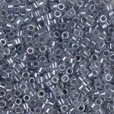 DB0242B Crystal Grey Ceylon Lined-Dyed, Size 11/0 Miyuki Delica Beads, 50gm bag DB0242B Crystal Grey Ceylon Lined-Dyed, Size 11/0 Miyuki Delica Beads, 50gm bag