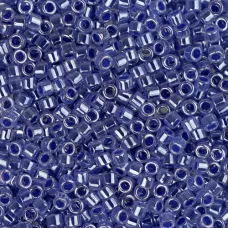 DB0243 Medium Crystal Blue Ceylon Lined-Dyed, Size 11/0 Miyuki Delica Beads, 50g... DB0243 Medium Crystal Blue Ceylon Lined-Dyed, Size 11/0 Miyuki Delica Beads, 50g...