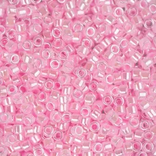 DB0244 Light Cryst. Pink Ceylon Lined-Dyed, Size 11/0 Miyuki Delica Beads, 50gm ... DB0244 Light Cryst. Pink Ceylon Lined-Dyed, Size 11/0 Miyuki Delica Beads, 50gm ...