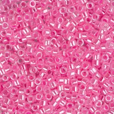 DB0246 Dark Crystal Pink Ceylon Lined-Dyed, Size 11/0 Miyuki Delica Beads, 50gm ... DB0246 Dark Crystal Pink Ceylon Lined-Dyed, Size 11/0 Miyuki Delica Beads, 50gm ...