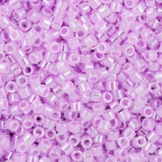 DB0248 Lined Crystal Pale Lilac, Size 11/0 Miyuki Delica Beads, 50g approx. DB0248 Lined Crystal Pale Lilac, Size 11/0 Miyuki Delica Beads, 50g approx.